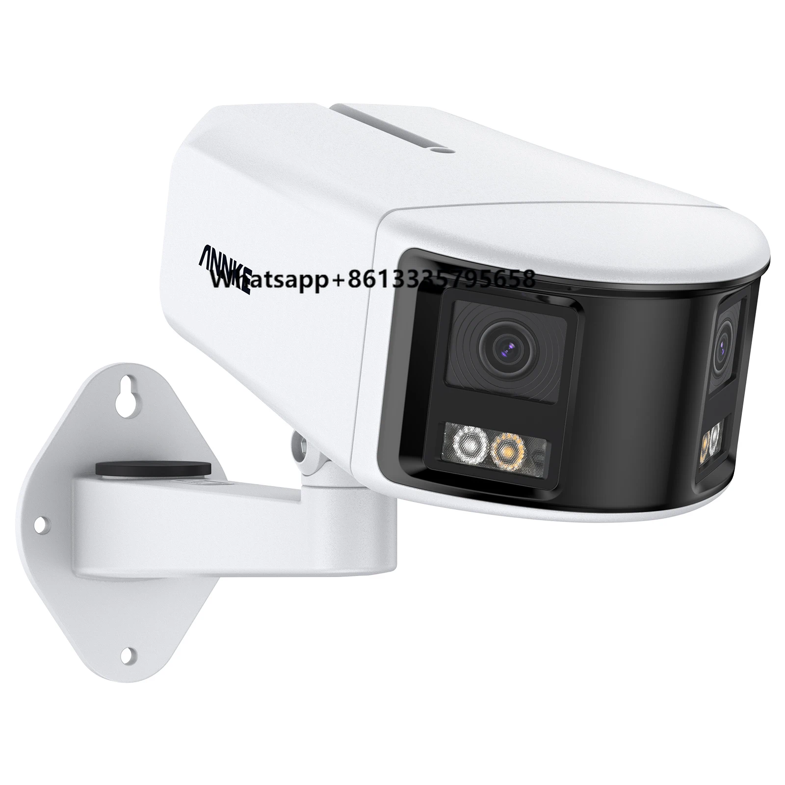 

ANNKE 4K(8MP) Dual Lens Panoramic 180 FOV POE IP Fixed Network White Light& IR & AI & Color Night