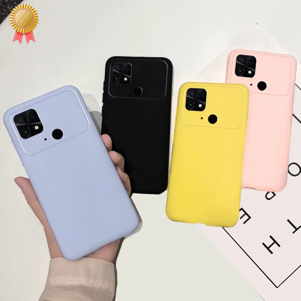 Для Xiaomi Poco C40 Чехол Сплошной Цвет Жидкий Силикон Противоударный ТПУ Мягкие Чехлы НА Xiaomi Poco C40 C40 Задняя Крышка Бампер Fundas