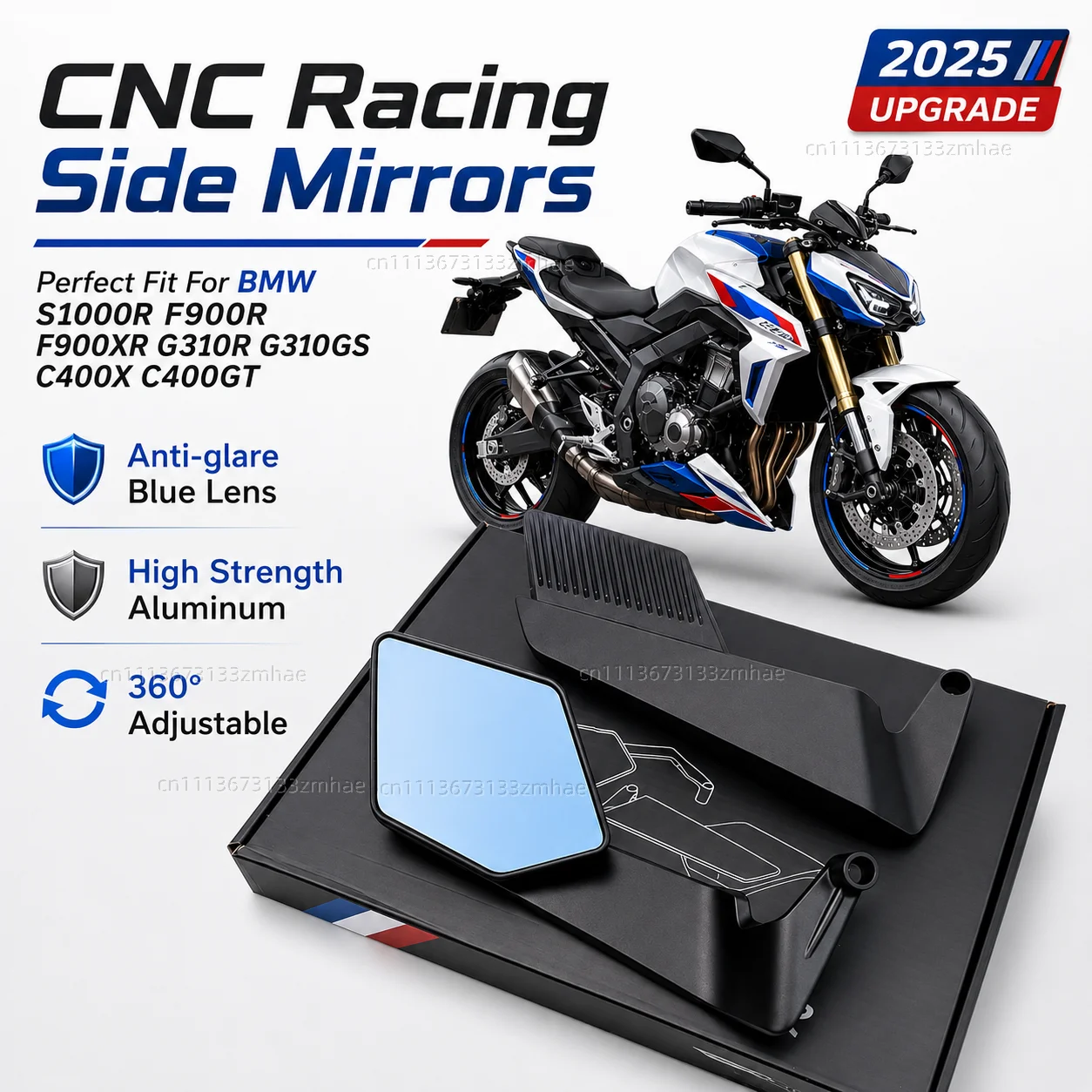 For BMW S1000R F900R F900XR G310R G310GS C400X C400GT Motorcycle Wing Mirrors Rearview Rotating NEW Rearview Side Mirror