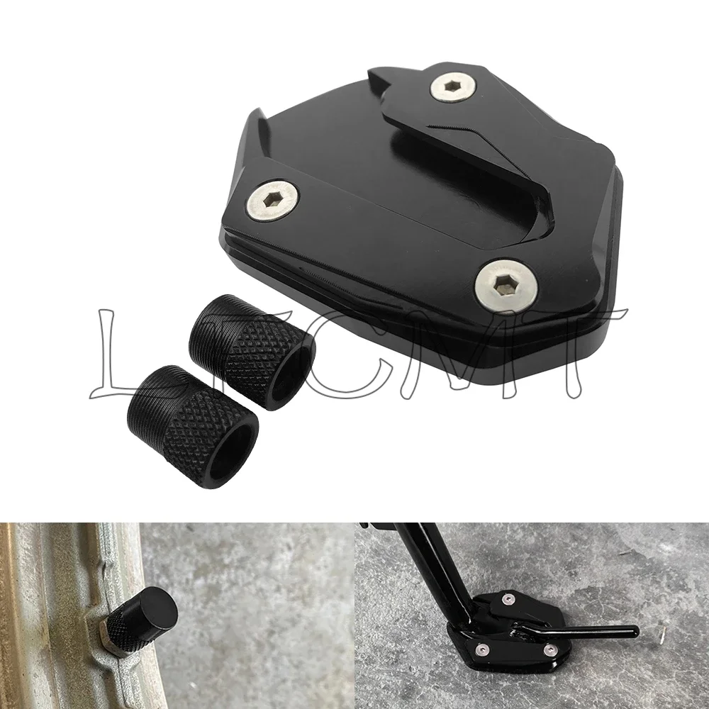 Fit for YAMAHA FZ-25 FZ25 FZ 25 2017-2024+ Motorcycle CNC Kickstand Foot Side Stand Enlarger Pad Support Plate Tire Vale Caps