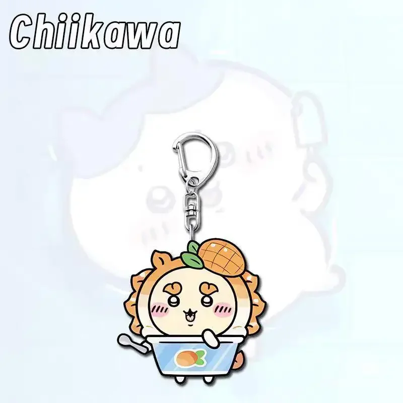Chiikawa Usagi Keychain Acrylic Pendant Anime Cartoon Cute Kawaii Student Gift Bag Charm Key Ring Accessories Women Girls Kids