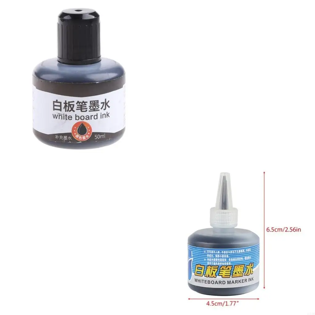 

1 бутылка, 50 мл, чернила для заправки чернил, маркер для доски, черный, красный, синий, 3 цвета, школьные и офисные