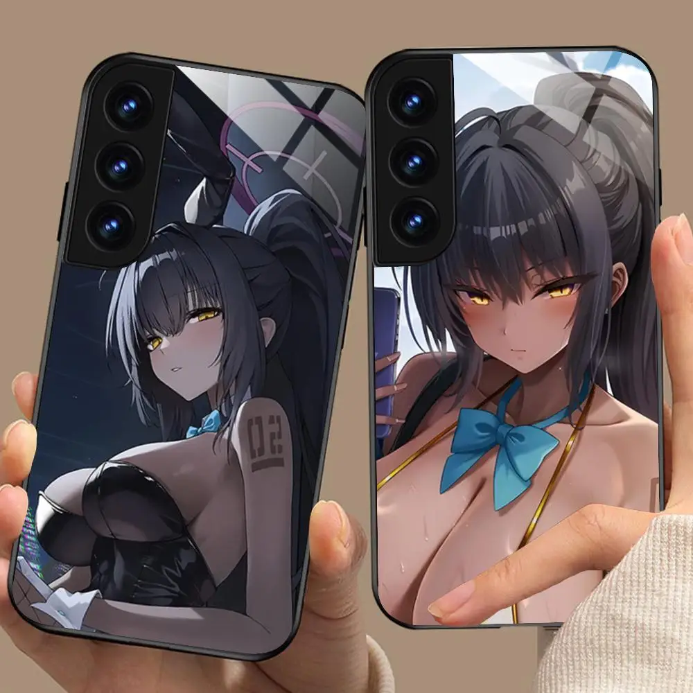Blue Archive Karin Phone Case for Samsung Galaxy S26 S25 S24 S23 S22 S21 S20 Note20 Plus FE Ultra Glass Protective Cover