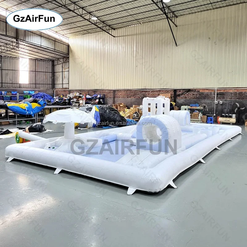 High Quality Custom Party Decoration the Inflatable White Bounce House Inflatable Obstacle Course Water Park