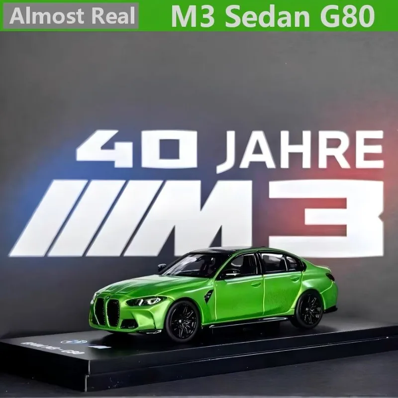 Almost Real 1/64 M3 Sedan G80  Alloy Die Casting Car Model Collection Model Boy Gift Christmas Gift Boy Toy