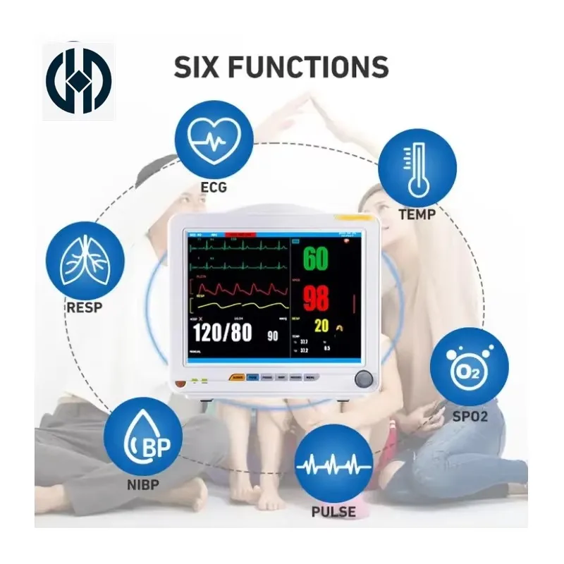 2026 12 Inch Veterinary Monitor ICU CCU Ambulance Multi-parameter Vital Signs Monitor for Animal Care and Supplies