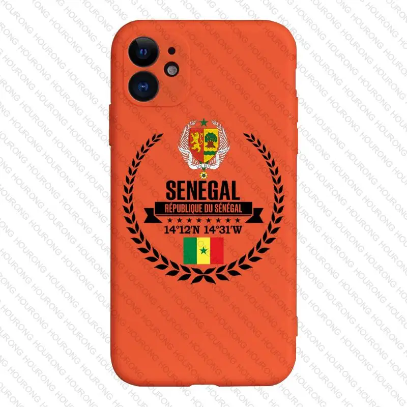 Senegal Coat Arms Flag Map Cover Case for iPhone 16 15 14 Pro Max 13 12 11 Mini X XS XR 7 8 6S Plus SE