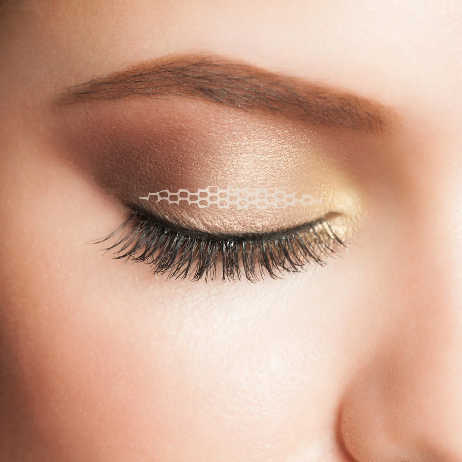 1 ensemble de bandes invisibles pour paupières, Double bande en dentelle, activée par l'eau, respectueuse de la peau, outil de maquillage pour les yeux, levage longue durée pour femmes