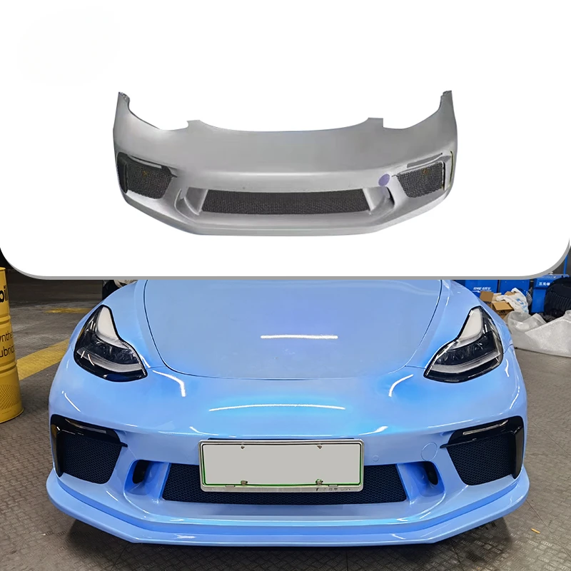 Factory-direct Car Bumpers PP Front Bumper with LED for  Model 3 Auto Facelift