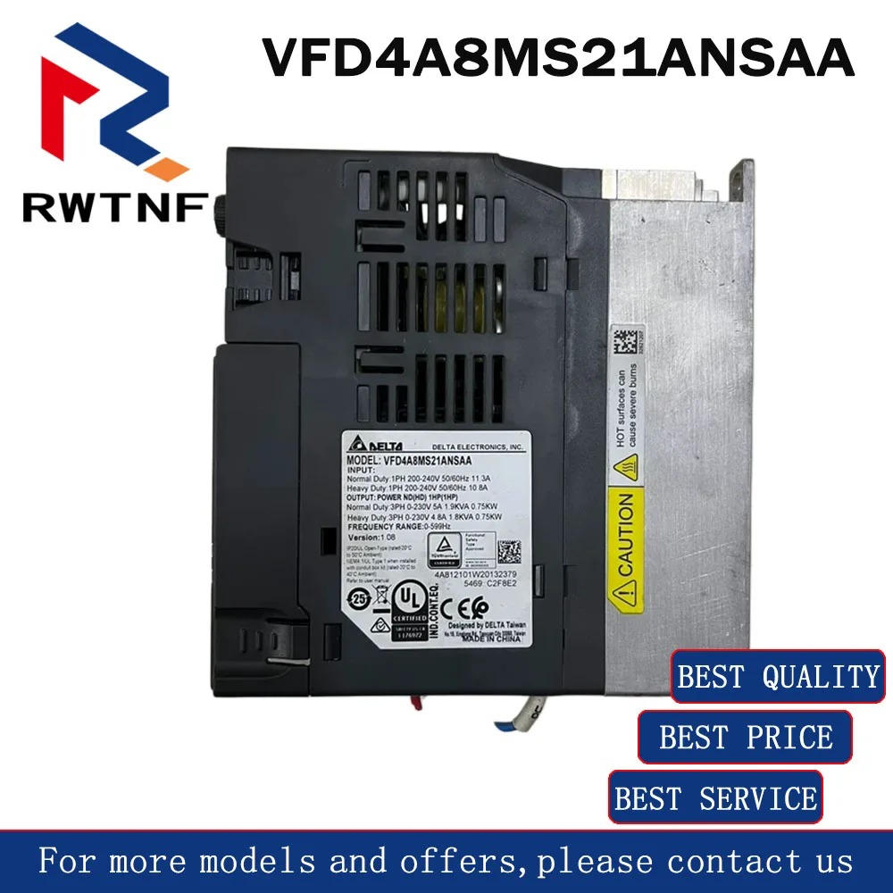Brand New Genuine VFD4A8MS21ANSAA Delta MS300 inverter,100% original warehouse stock