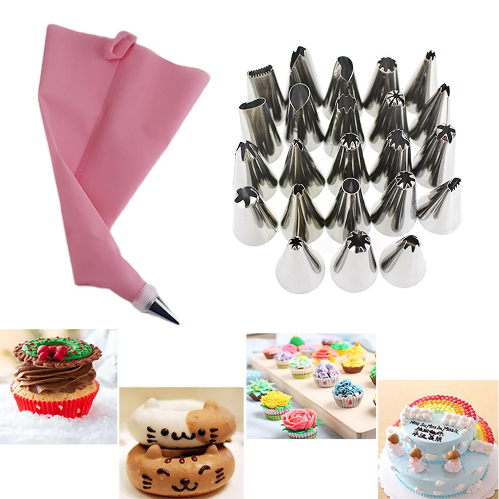 8/14/26/50PCS Pastry Socket Cake Nozzles for Confectionery Set Icing Cream Piping Tips Cookies Cupcake Cake Decorating Tool