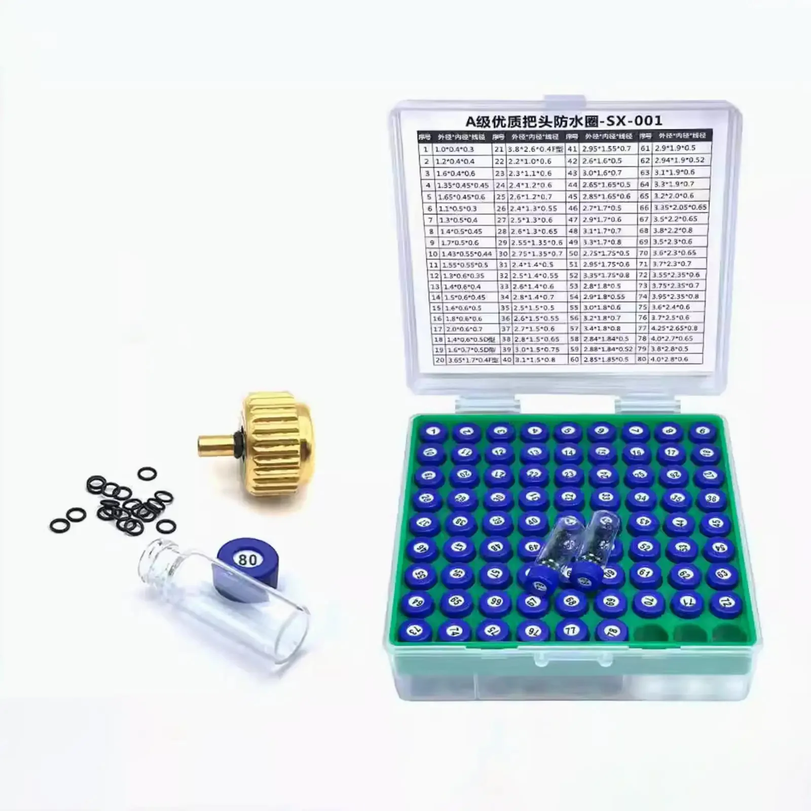 High-precision waterproof ring for watch handle head, set maintenance accessories sealing ring, high-quality elastic rubber ring
