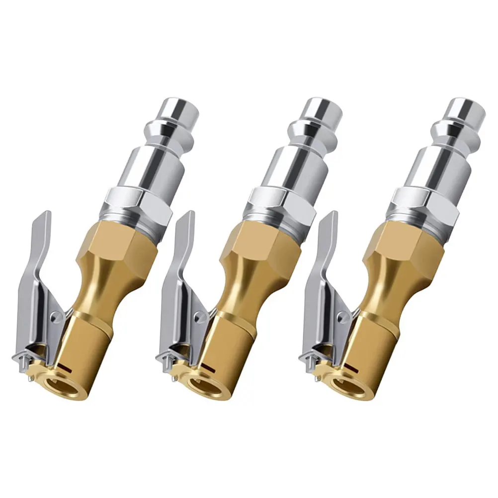 

3Pcs Quick Connect Closed Tire Air Chuck Lock Tire Inflator Clip Replacement Air Chuck for Efficient Inflatable Device Inflation