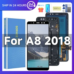 AAA + A530 A530F A530F/DS Display con cornice per Samsung Galaxy A8 2018 Display Lcd Touch Screen Digitizer Assembly sostituzione