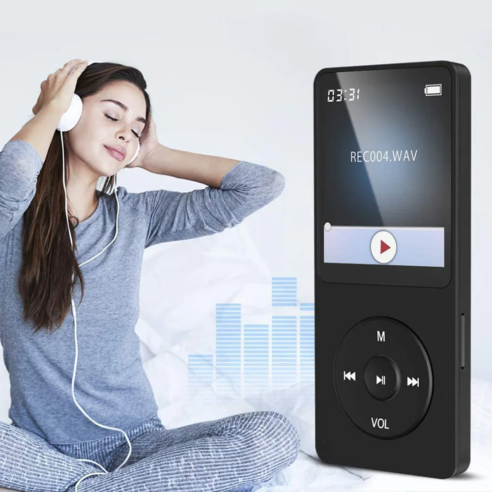 1.8 Inch Color Screen MP3 Mini Bluetooth-Compatible 5.4 Stereo Player Upgrade Type-C Interface Multilingual Switching Speaker