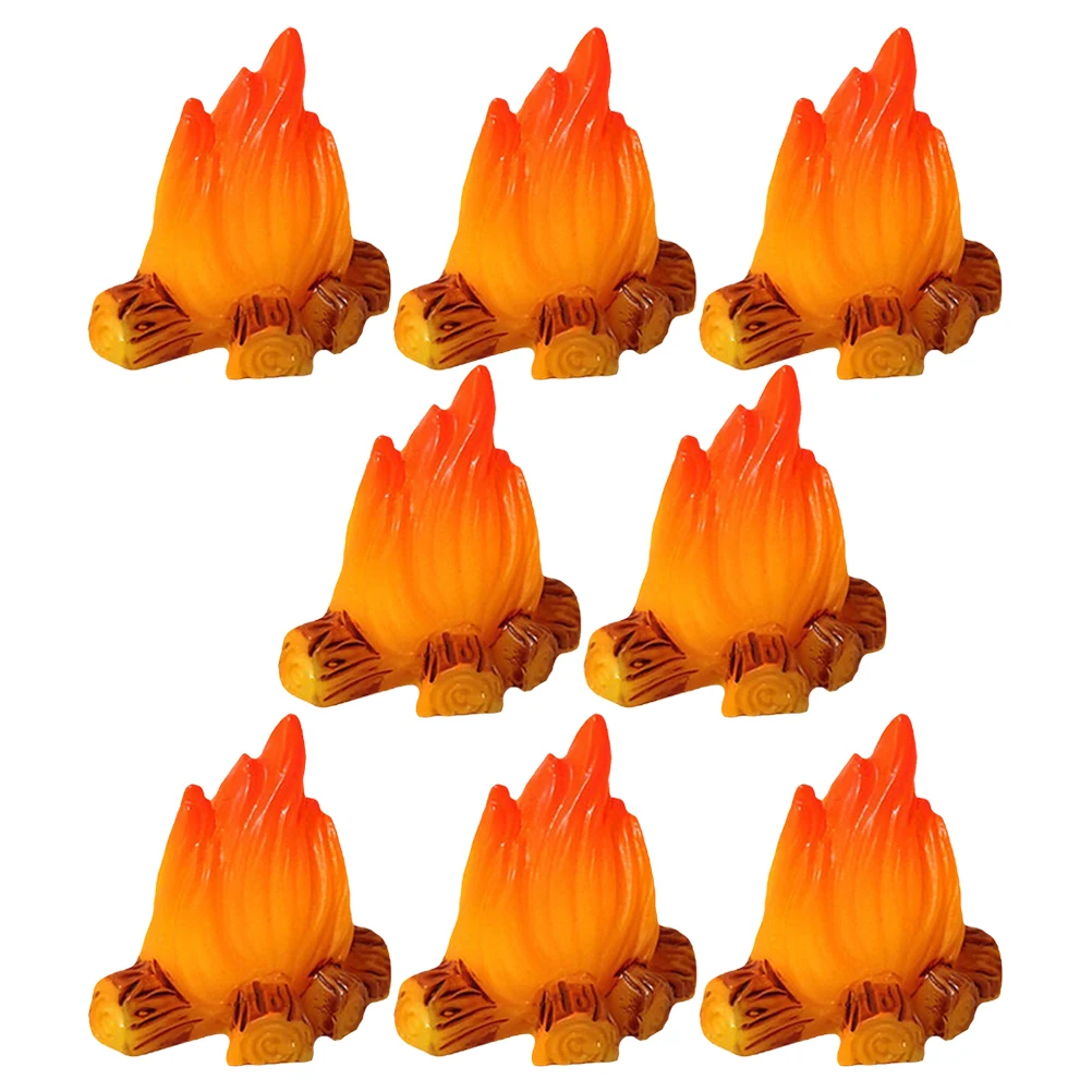 

8pcs Bonfire Ornaments Miniature Fake Campfire Dollhouse MicroDecoration Kids Pretend Creative Craft Practical Gift