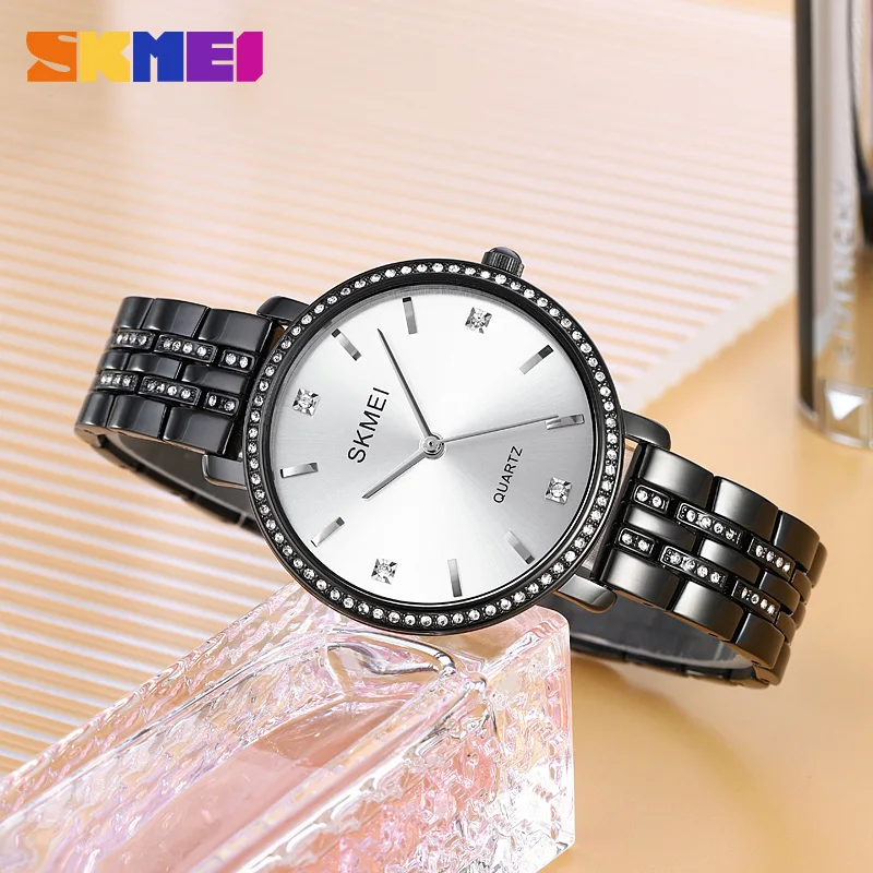 Reloj de pulsera para mujer, relojes originales de lujo para mujer, reloj de pulsera de cuarzo de aleación de Zinc resistente al agua para mujer, reloj femenino