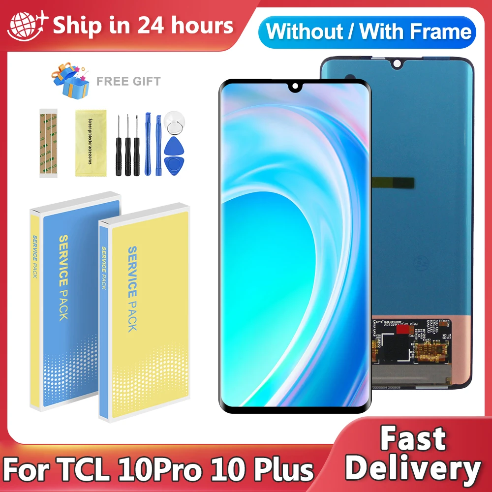 

ЖК-дисплей 6,47 ''для TCL 10 Pro T799B T799H, ЖК-дисплей с сенсорным дигитайзером в сборе для TCL 10 Plus, сменный ЖК-дисплей