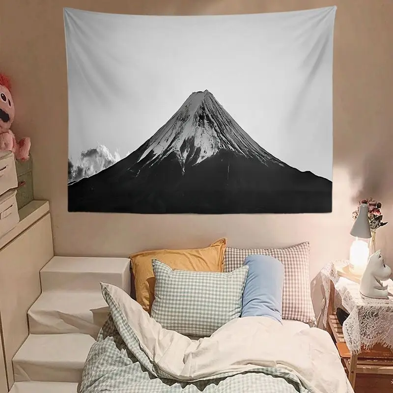 VIKAMA Simulation Window Scenery Moonlit Night Tapestry, HD Wear-Resistant Background Cloth for Romantic Living Room Decor
