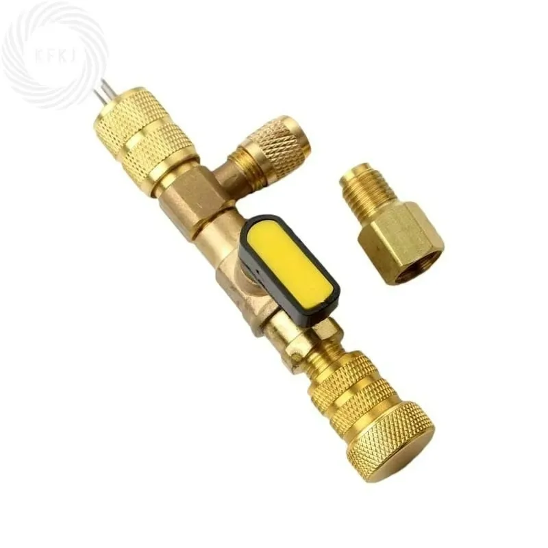 Rea для R22 R12 R407 R410 R404 R32 R600 Система HVAC Набор инструментов для удаления сердечника горячего клапана с двойным размером SAE 1/4 и 5/16