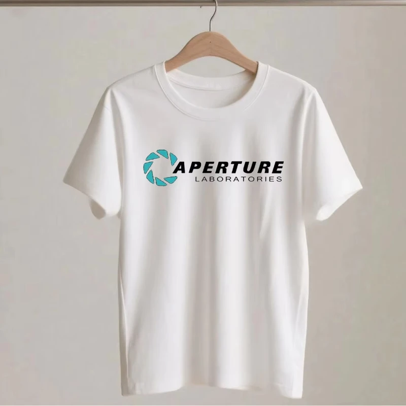 Men's women T-shirt Portal 2 Aperture Laboratories Logo Mens T-shirt Video Game Fan Clothing Shirt Short Sleeve T Shirt