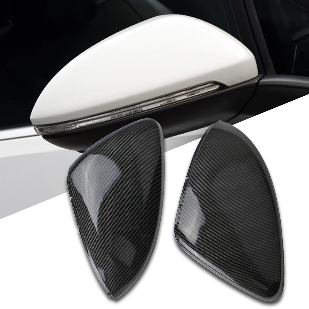 Carbon/Chrome Car Accessories Fit for VW Golf 7 MK7 MK7.5 GTI R GTE GTD 2013-2020 Rearview Mirror Cover Replace Side Mirror Caps