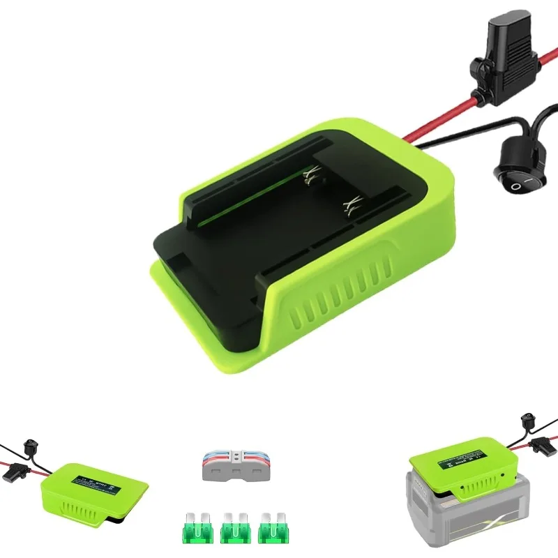 

For Ryobi 40V Lithium BatteryPower Wheel Adapter Converter Adapter with Fuse & Switch 14 AWG Wire for DIY Rc Car Toys