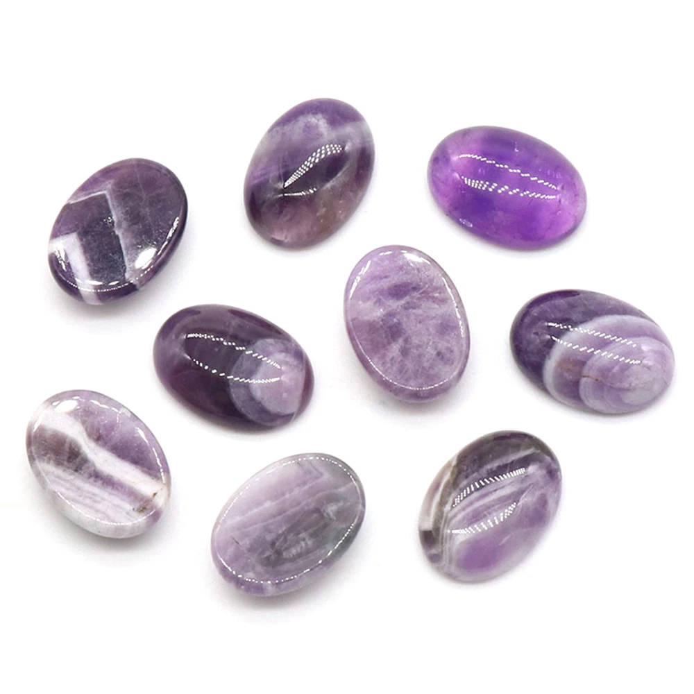 20pcs/Set Natural Stones Oval Cabochon Beads Healing Crystals Pendant Ring Earring DIY Jewelry Making Accessories Lots Wholesale