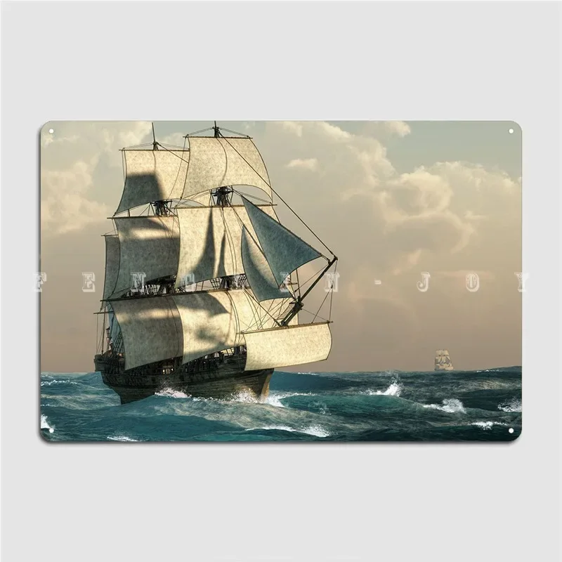 Pirates On The High Seas Metal Sign Wall Cave Party Printing Plaques Tin Sign Poster