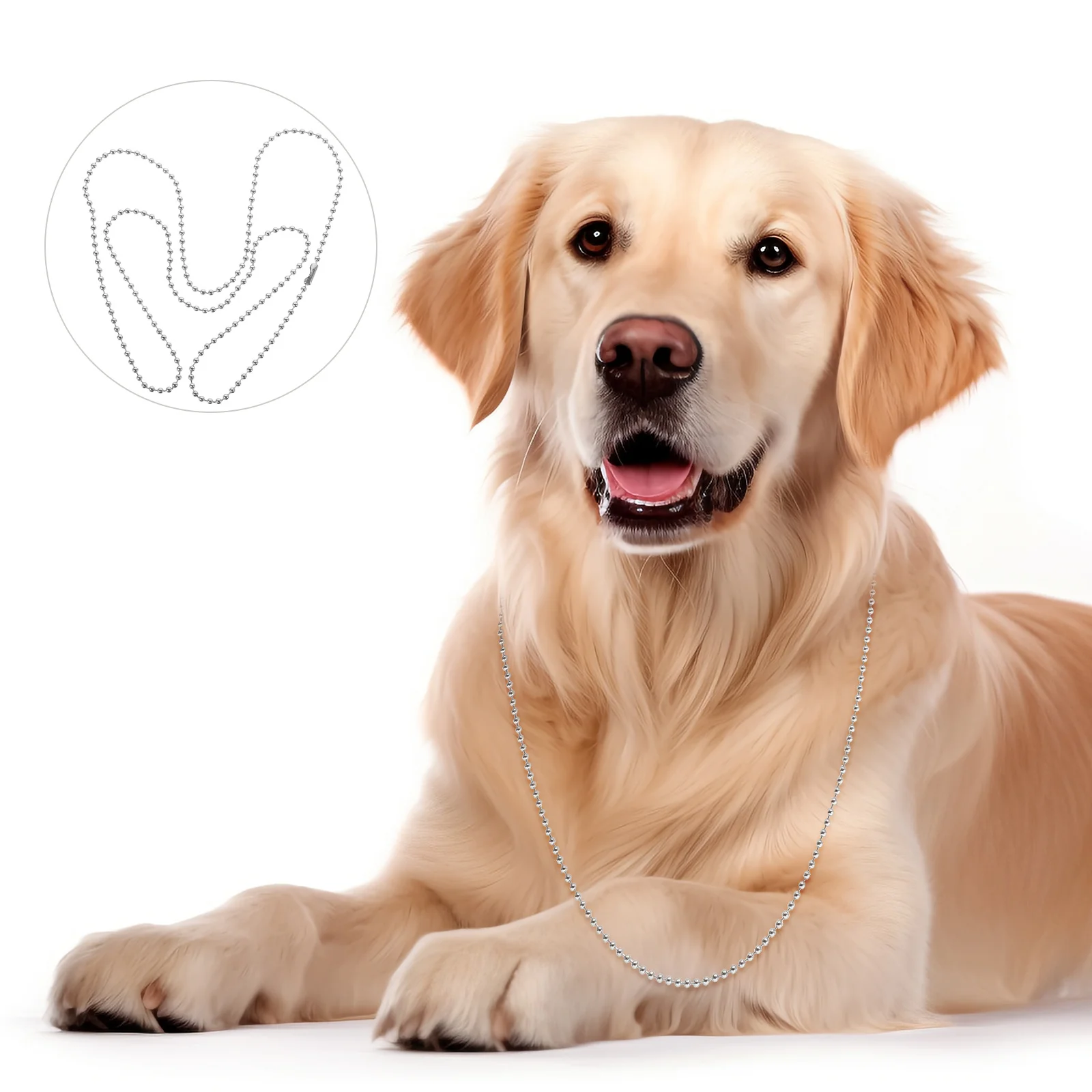 Цепочка из бисера для поделок, металлическая собака, принадлежности для рукоделия из нержавеющей стали