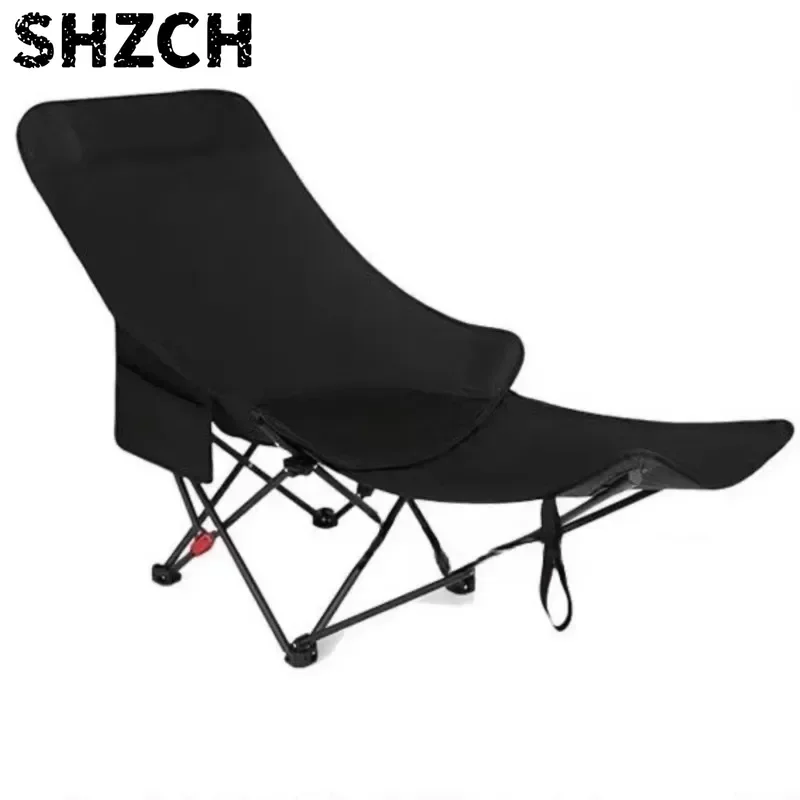 Outdoor Folding Moon Chair With Three Adjustable Leg Rests Outdoor Camping Picnicking Fishing Beach Nap Chair Outdoor Furniture