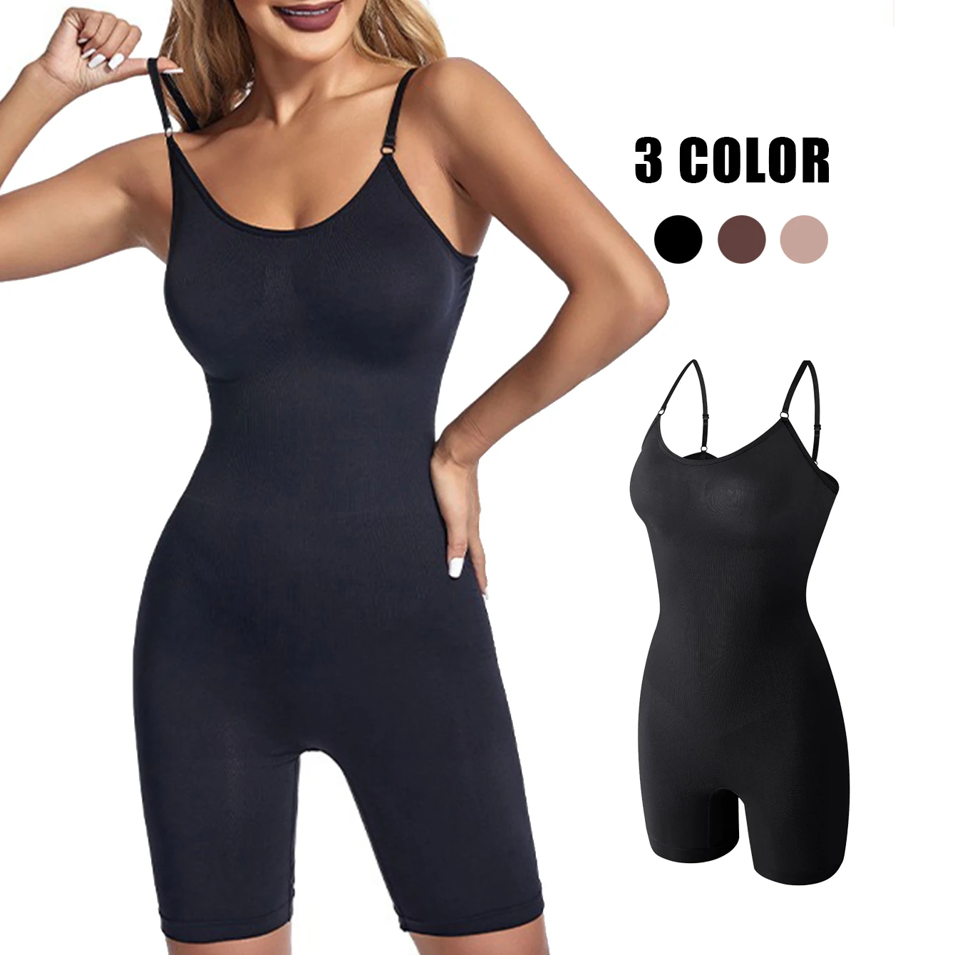 Women Bodysuit Sexy Shapewear Boxer Briefs Tummy Control Full Shaper Slimming Sheath Butt Lifter Thigh Slimmer Abdomen Corset image 3