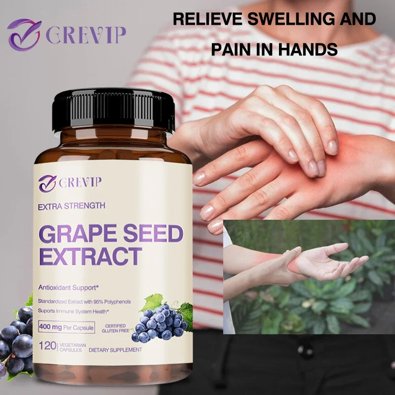 Grape Seed Extract Capsules - Promote Skin Health, Eliminate Facial Wrinkles, Antioxidant & Anti-Aging