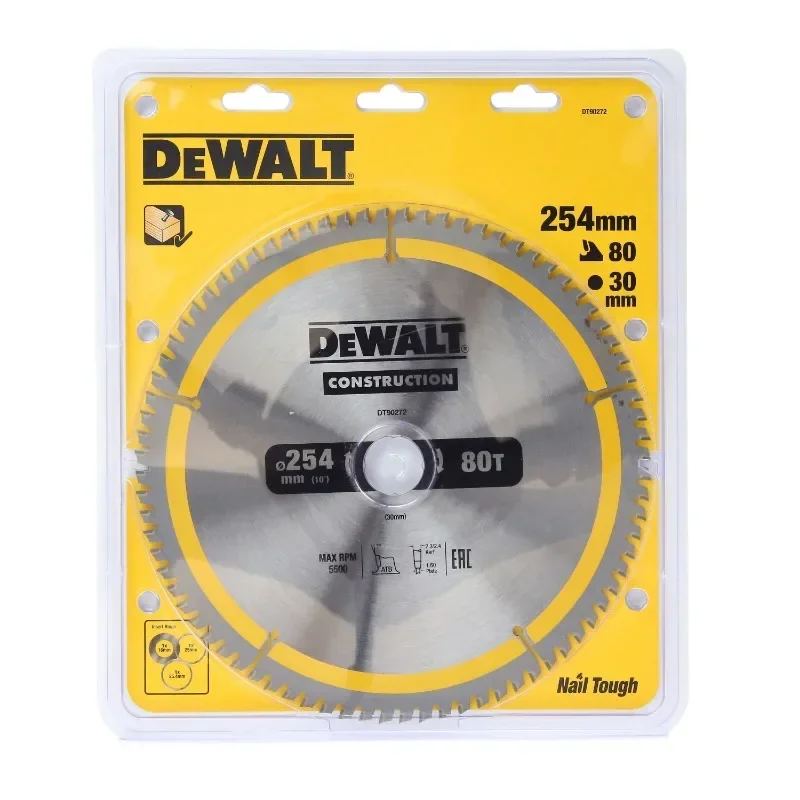 Imagem -03 - Dewalt Construção Circular Saw Blade Acessórios para Ferramentas Elétricas Dt90272 Dt90250 254 mm 60t 80t Dt90272-a9 Dt90250-a9