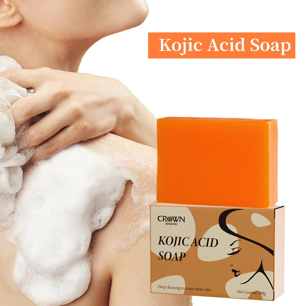 

Original Kojic Acid Soap Glow Recipe Turmeric for Cleaning The Face & Body Oil Control Whitening Make Brighten for Face Wash