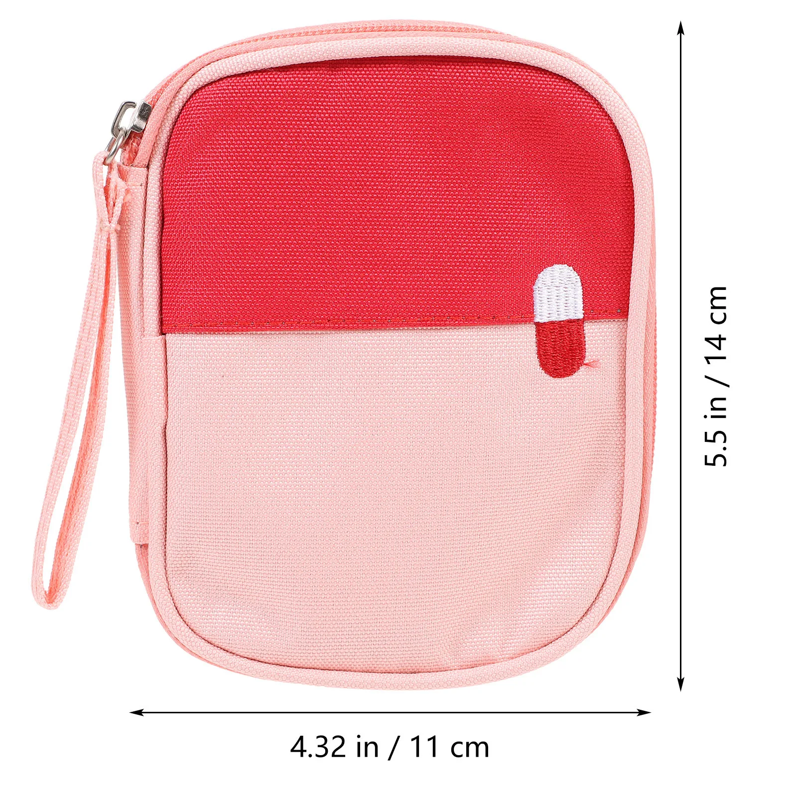 حقيبة إسعافات أولية صغيرة محمولة من قماش أكسفورد خفيفة الوزن ومقاومة للماء أثناء السفر وحقيبة تخزين الأدوية للتخييم والمشي لمسافات طويلة في الهواء الطلق