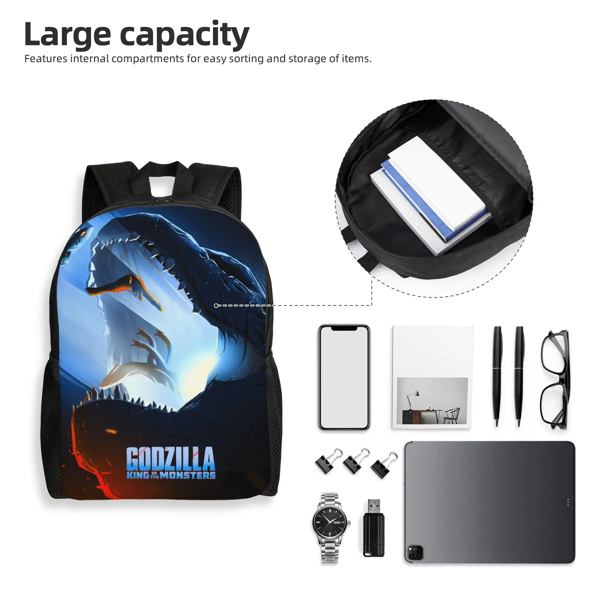 1Piece Godzilla Backpack Monster Mouth Backpack New Semester Begins view 4
