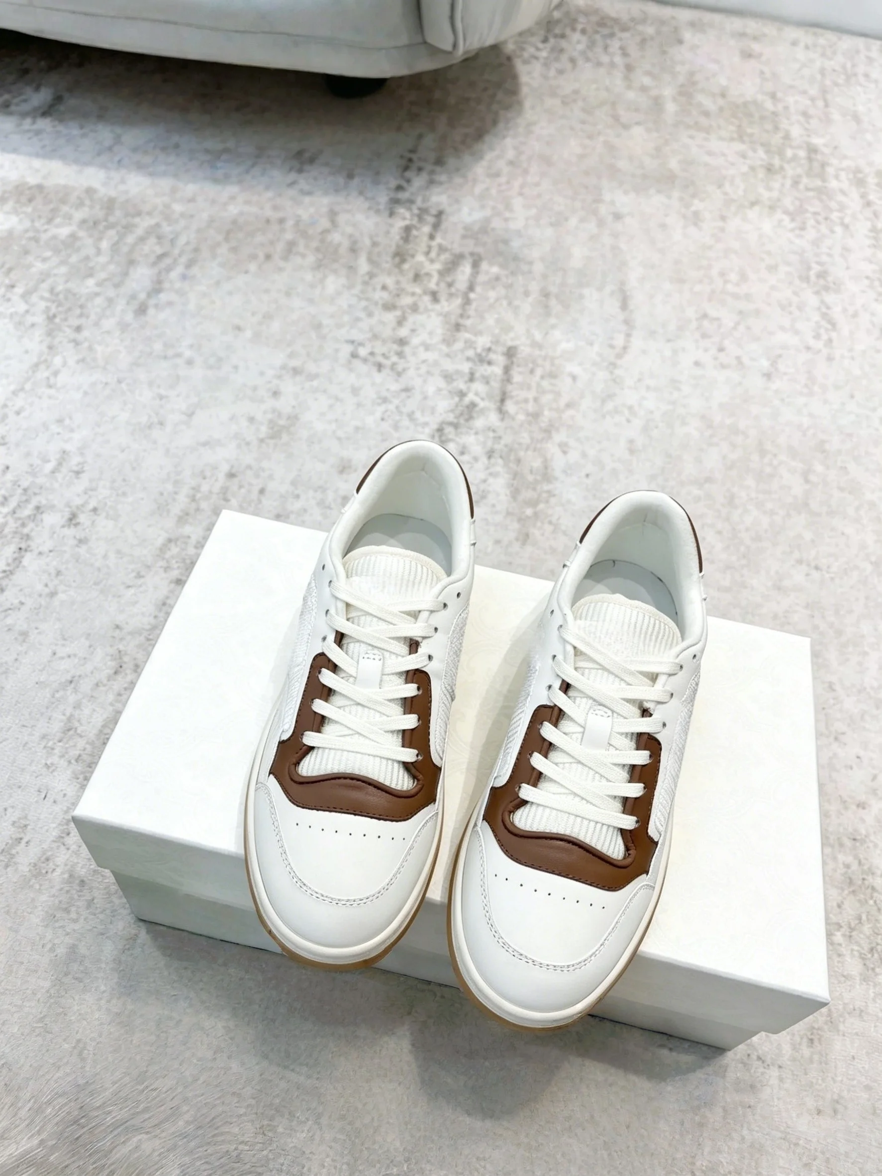 Brand Discount Women's White Sneakers Versatile Genuine Leather Sports Casual Sneakers German Training Shoes Corks Shoes Gifts