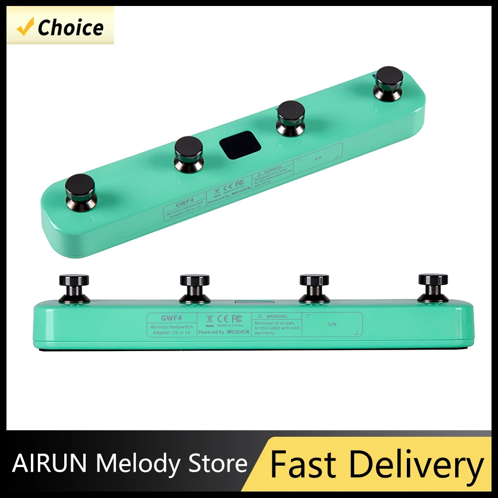Mooer GWF4 Series Pengontrol Saklar Pedal Nirkabel Gitar Elektrik untuk Pedal Gitar Pintar Prime P1 dan Gitar Elektrik Gtrs