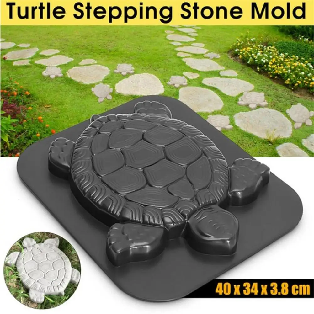 Turtle Shape Concrete Molds Manual Tool Stone Paving Mold Reusable Plastic Cement Mold Outdoor Landscape for Floor Tile