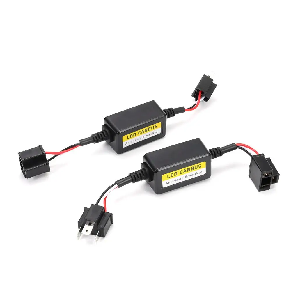 Black 12V Anti-Flicker Resistor Controller LED Canbus Decoder Automotive LED Decoder Fault Eliminator