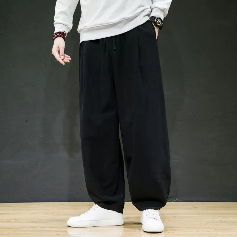 Cotton and Linen Casual Men's Summer Casual Loose Trend Cotton and Linen Versatile Nine-point Chinese Style