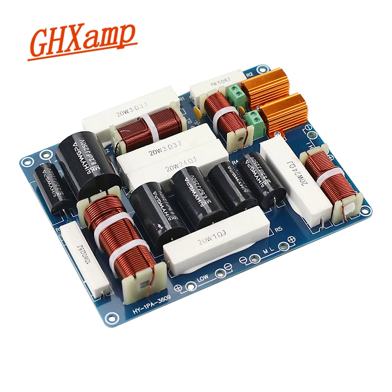 

Аудио-плата кроссовера GHXAMP 600W 3-полосная для высоких, средних и низких частот, HIFI, для динамиков 8-12 дюймов, разделитель 800 Гц - 2.5 кГц, 1 шт.