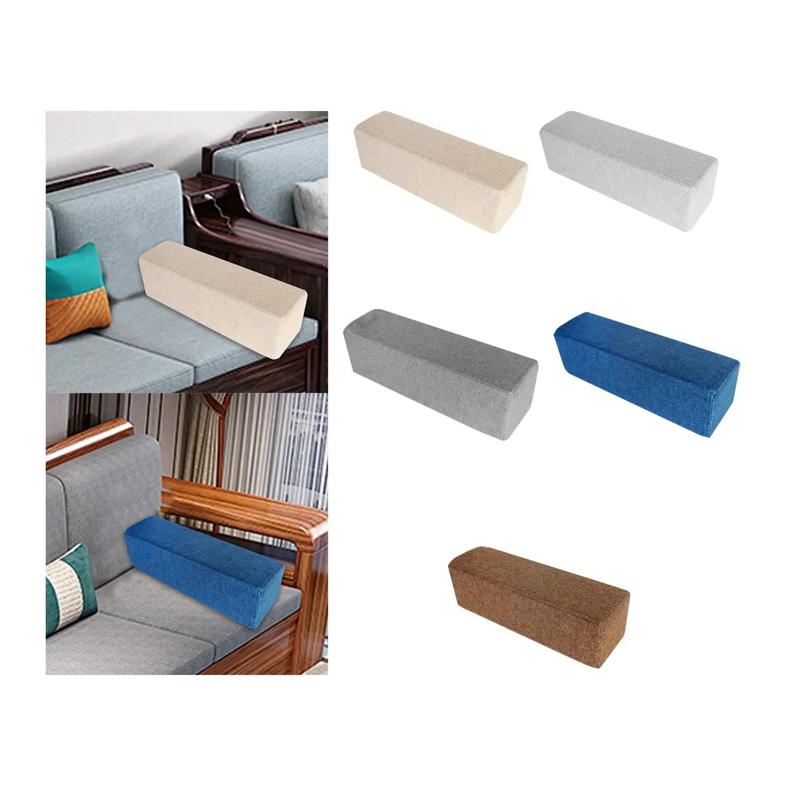 

Couch Arm Rest Pillow Rectangular Bolster Pad for Home Bedroom Sleeping