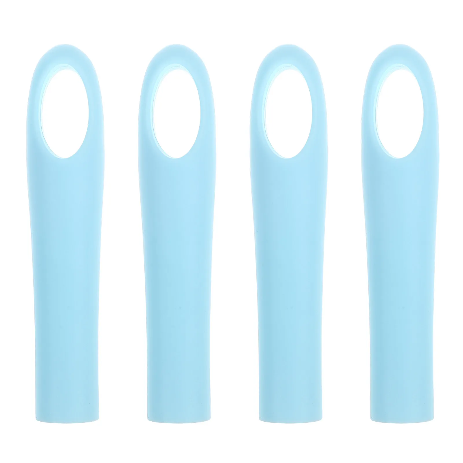 

4Pcs Mop and Broom Handle Replacement Set with Anti-Slip Grip Hanging Hole Sturdy Plastic Handle for 16Mm Rods Mop Accessories