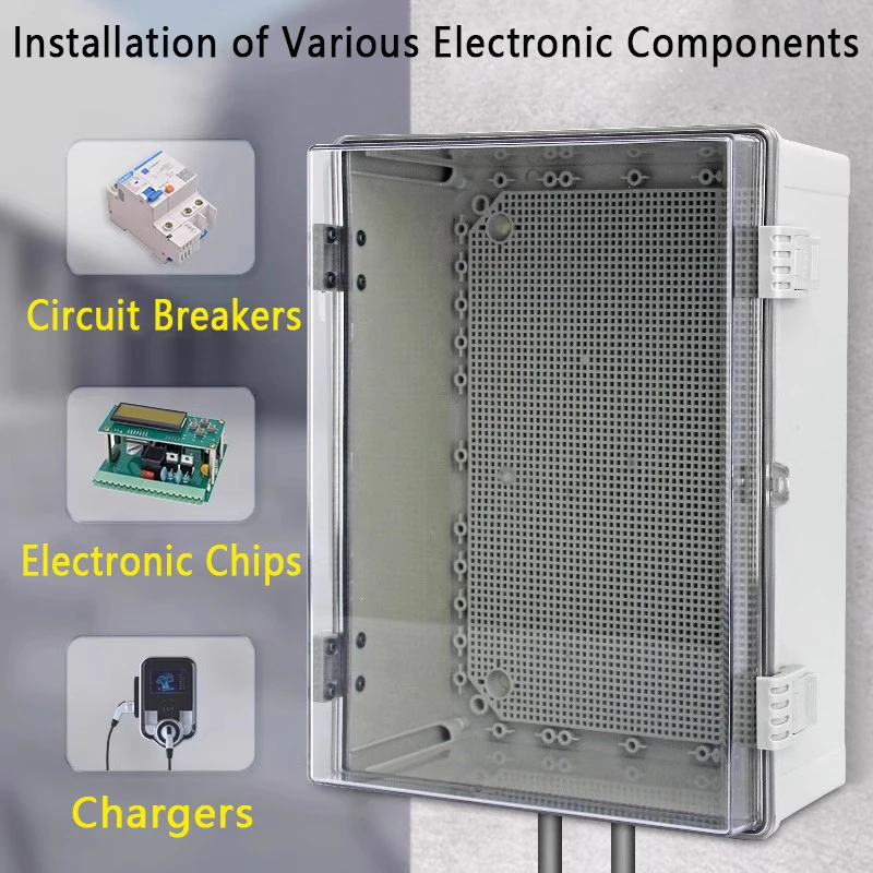 IP66 Waterproof Gray/Transparent Cover Enclosure Junction Box ABS Plastic Outdoor Waterproof Electrical Box Instrument Housing