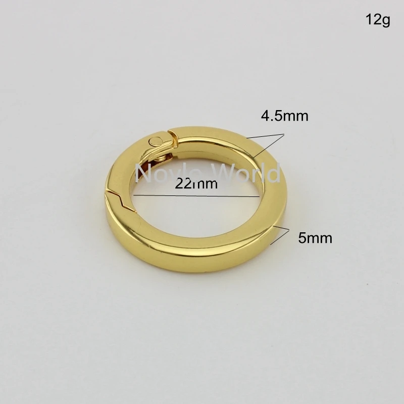 20-100 قطع 3 ألوان 5 مللي متر سميكة الداخلية 22 مللي متر 7/8 "الذهب العميق الدهون الجدول حافة المفاجئة الدائري ، 2.2 سنتيمتر الزناد المفاجئة خواتم