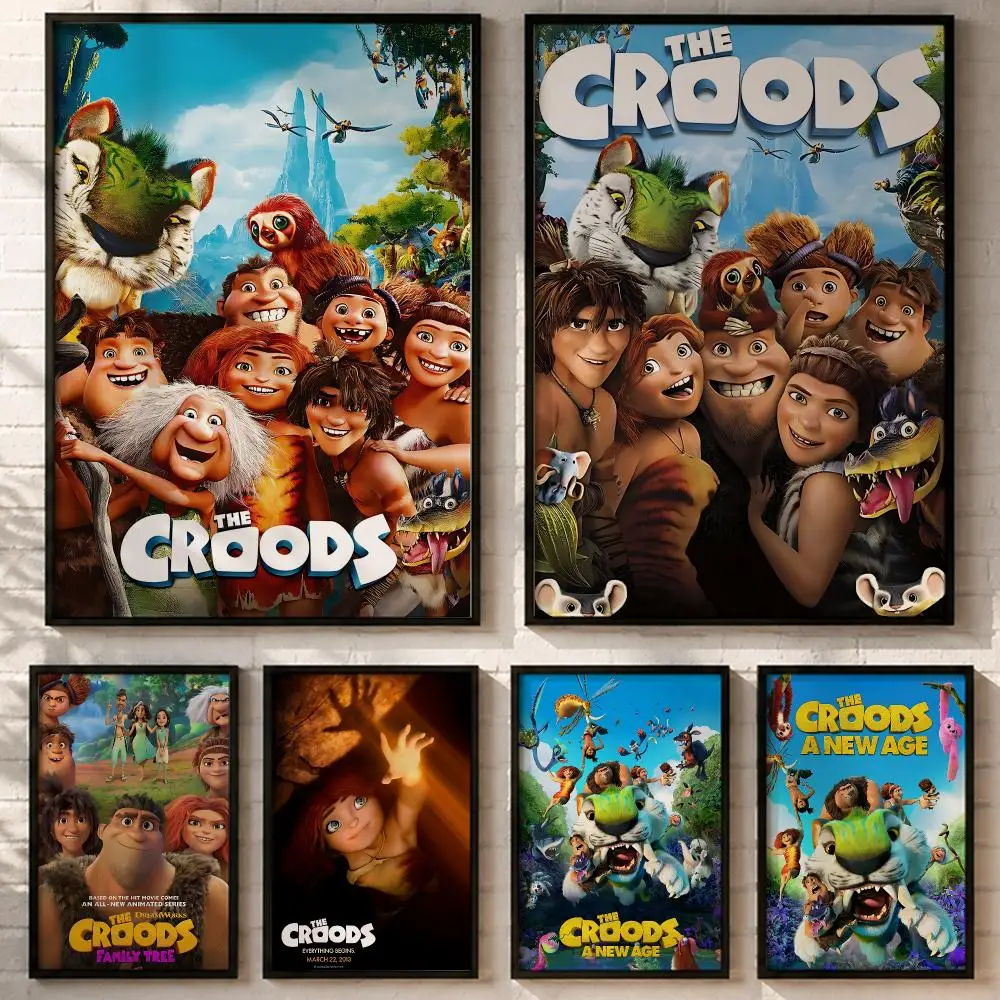 The Croods Animated Film Poster HD poster wall art self-stick no-residue for home cafe office great gift
