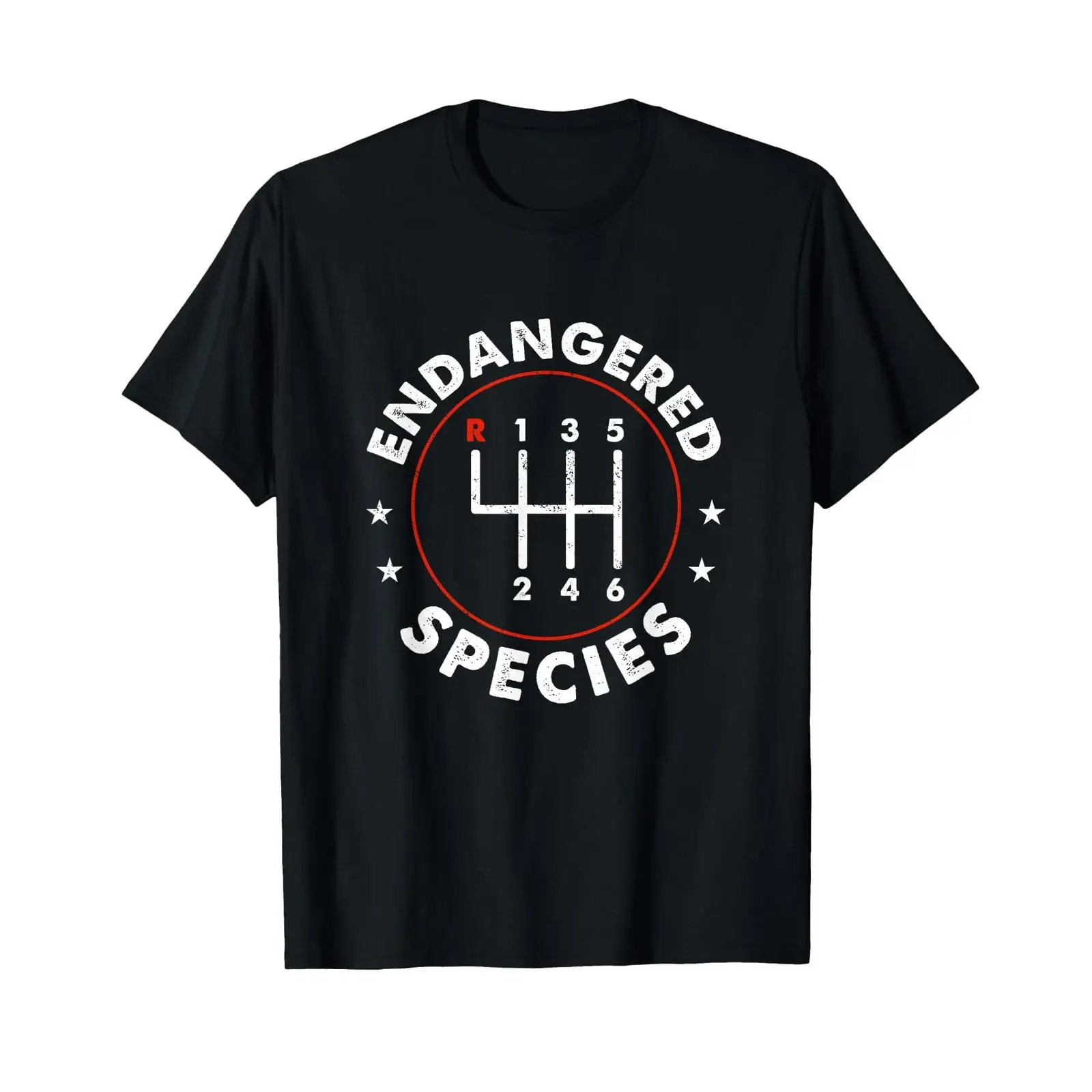 Endangered Species T Shirt Manual Transmission 6 Speed vintage Washed Breathable Casual Slightly fashion graphic Unisex homme