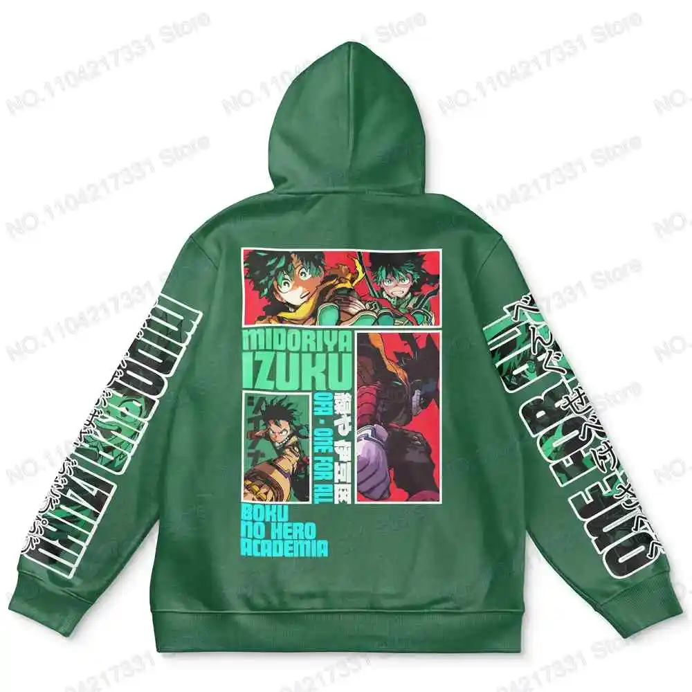 Warm My Hero Academia Hip Hop Mode Streetwear Y2K Harajuku Pop Anime Print Hoodie Heren Punk Casual Kleurrijk Sweatshirt